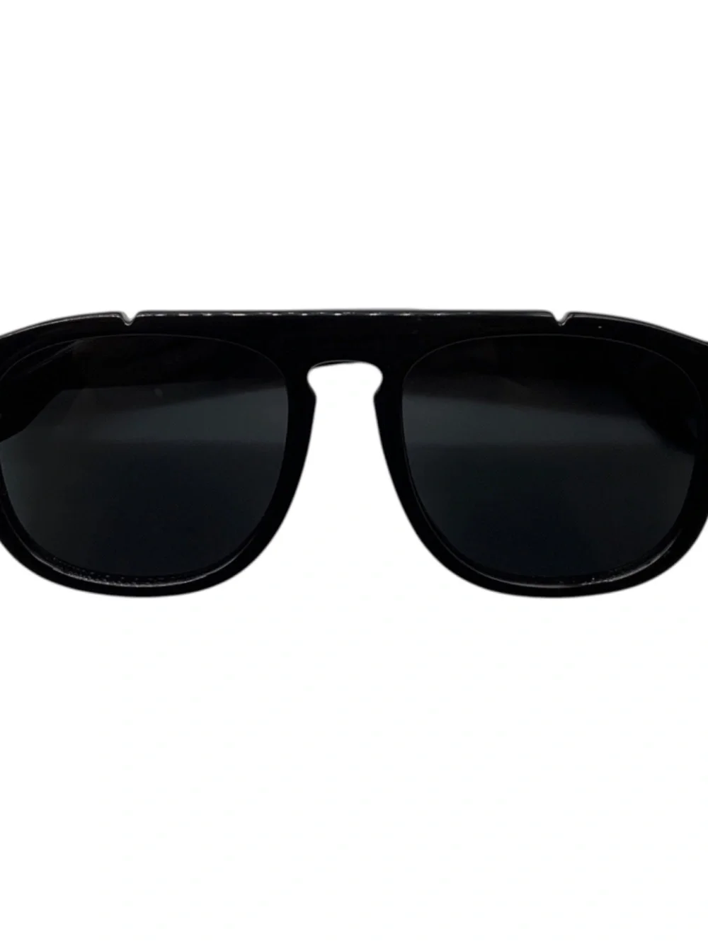 FENDI BLACK RECTANGLE ACETATE SUNGLASSES